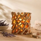 Brûle-parfum électrique à chaleur douce en bois 