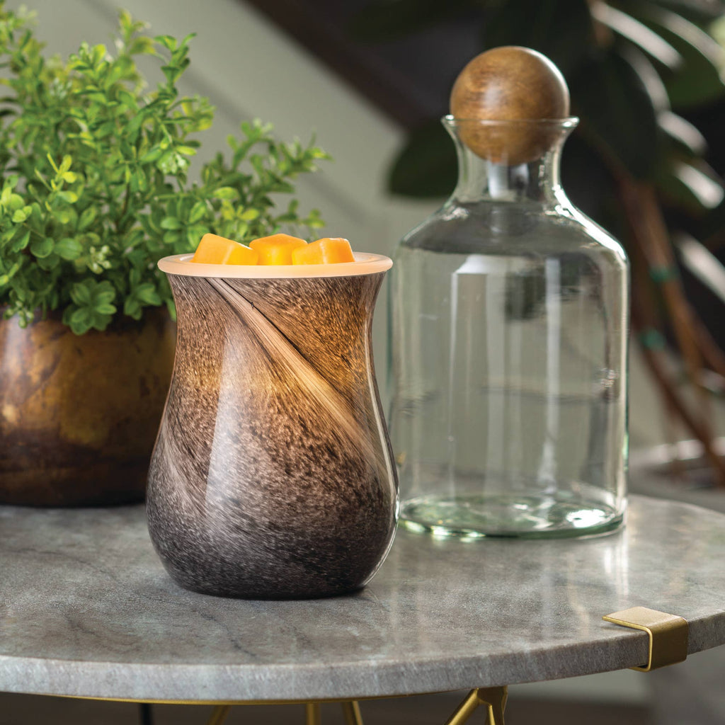 Brûle-parfum électrique OBSIDIAN blanc/noir