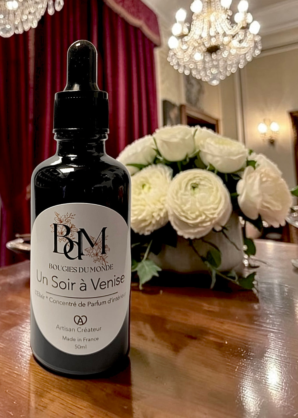 concentré de parfum - élixir- fondant liquide - fiole de diffusion pour brule-parfum - Un soir à Venise de Bougies du Monde