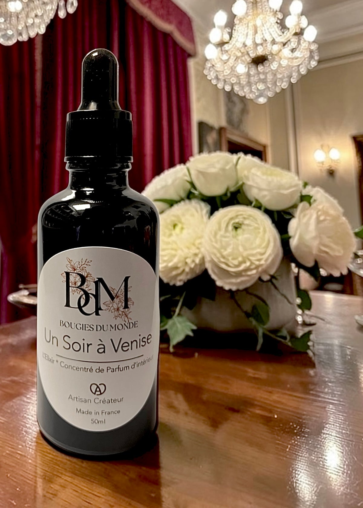 concentré de parfum - élixir- fondant liquide - fiole de diffusion pour brule-parfum - Un soir à Venise de Bougies du Monde
