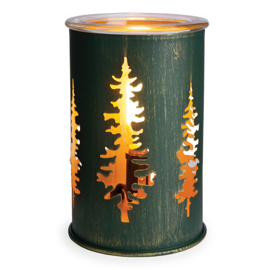 Lampe à parfum électrique sapin vert et or