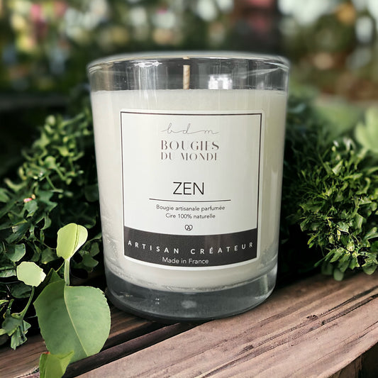 Bougie végétale parfumée Zen - Thé vert et bergamote 