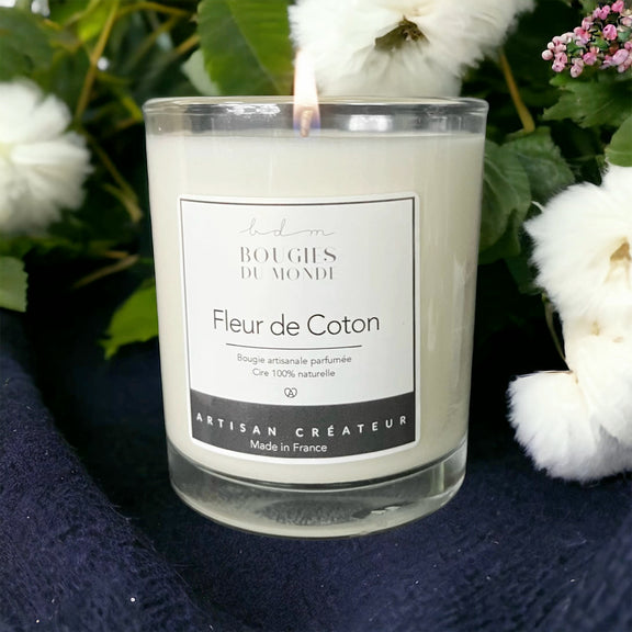 Bougies végétales parfumées Fleurs de coton 