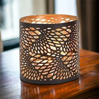 Photophore acier brun pour bougies