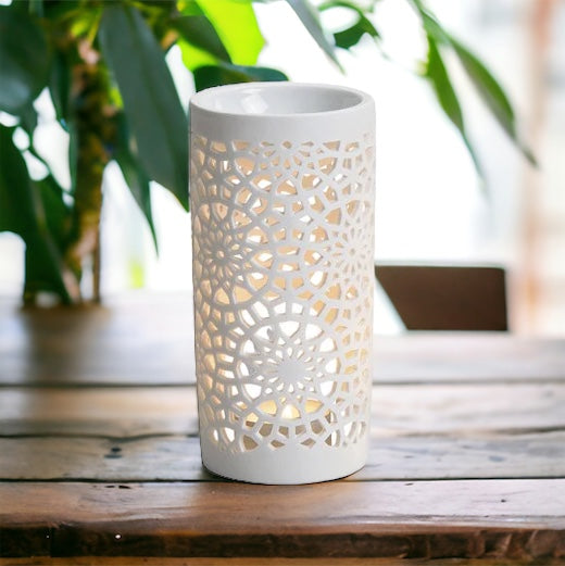 Brûle-parfum céramique blanche - Bougies du Monde 