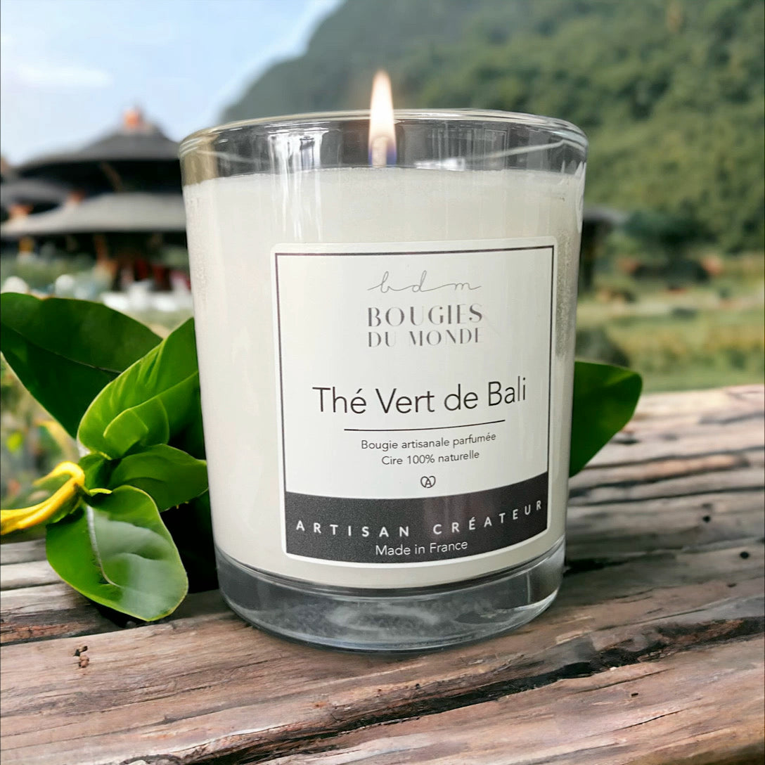 Bougie végétale parfumée Thé vert de Bali 