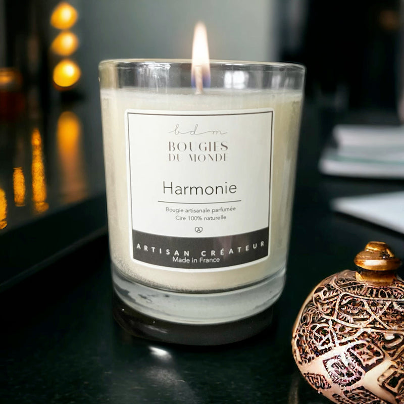 Bougie parfumée ambre gris harmonie 