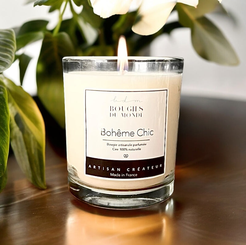 Bougie parfumée Bohême Chic (Patchouli - Vanille)