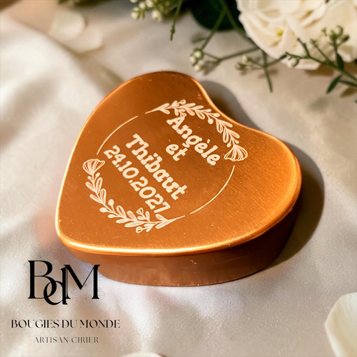 Bougie gravée  personnalisée -  noël - mariage - anniversaire - cadeaux entreprises - Bougies du Monde 