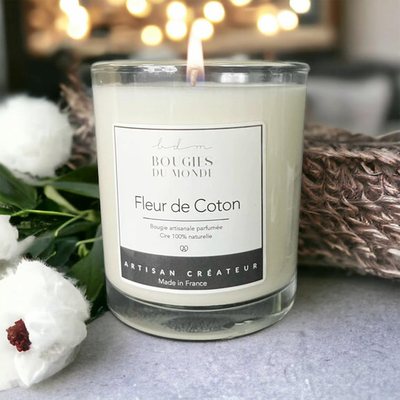 Bougie parfumée fleur de coton 