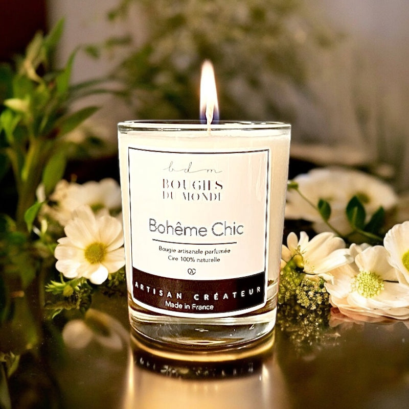 Bougie parfumée Bohême Chic (Patchouli - Vanille)