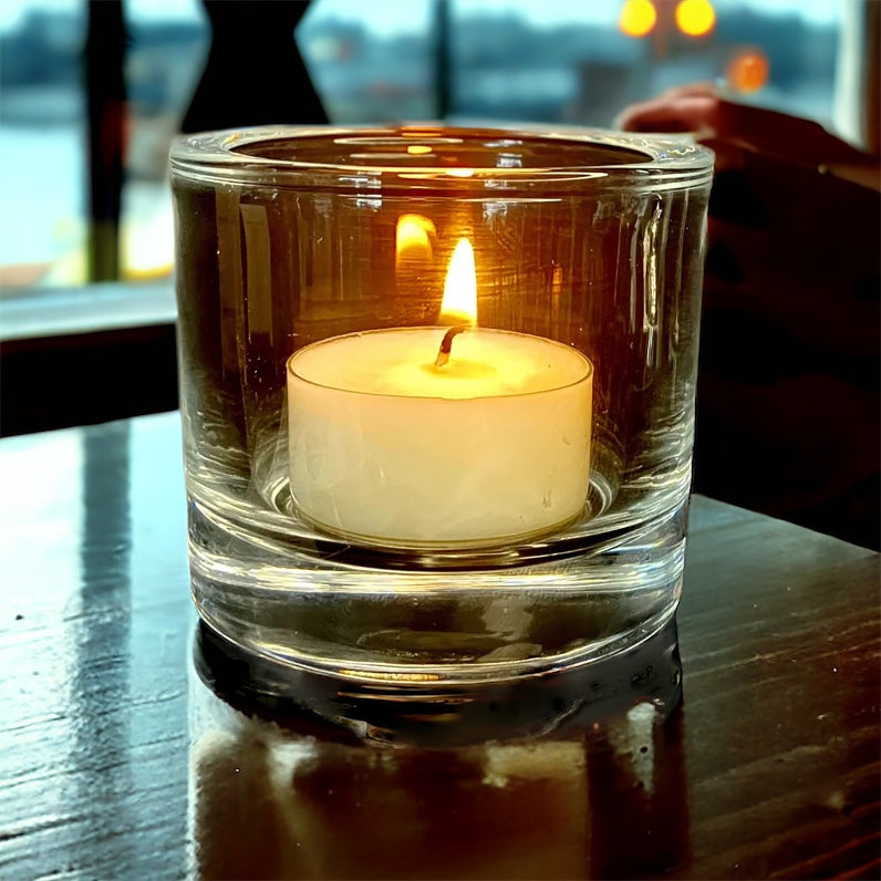 Photophore en verre pour bougies à rechauds de Bougies du Monde 