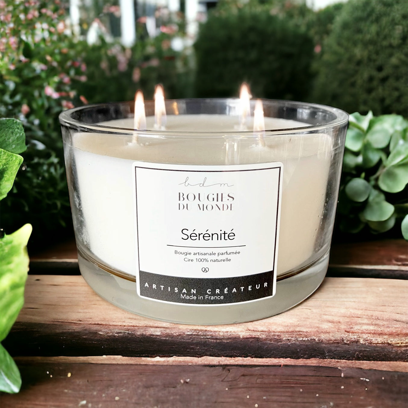 Bougie végétale parfumée 4 mèches - Bougie de luxe - Bougies du monde