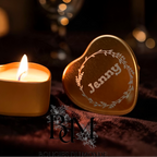 Bougie gravée personnalisée -  noël - mariage - anniversaire - prénom -cadeaux entreprises - mots doux -Bougies du Monde