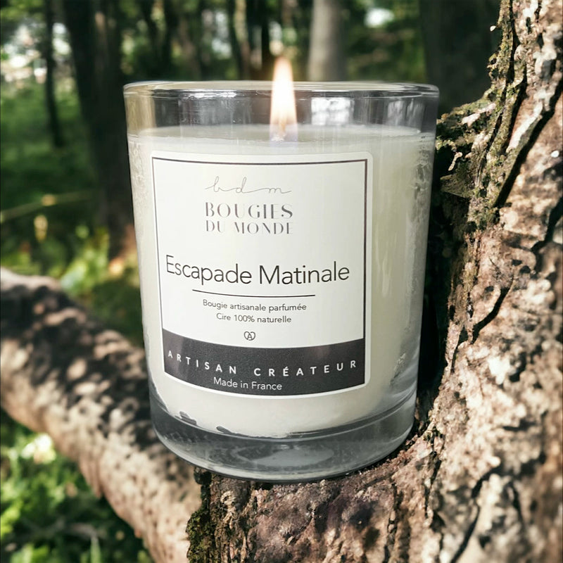 Bougie végétale parfumée escapade matinale 