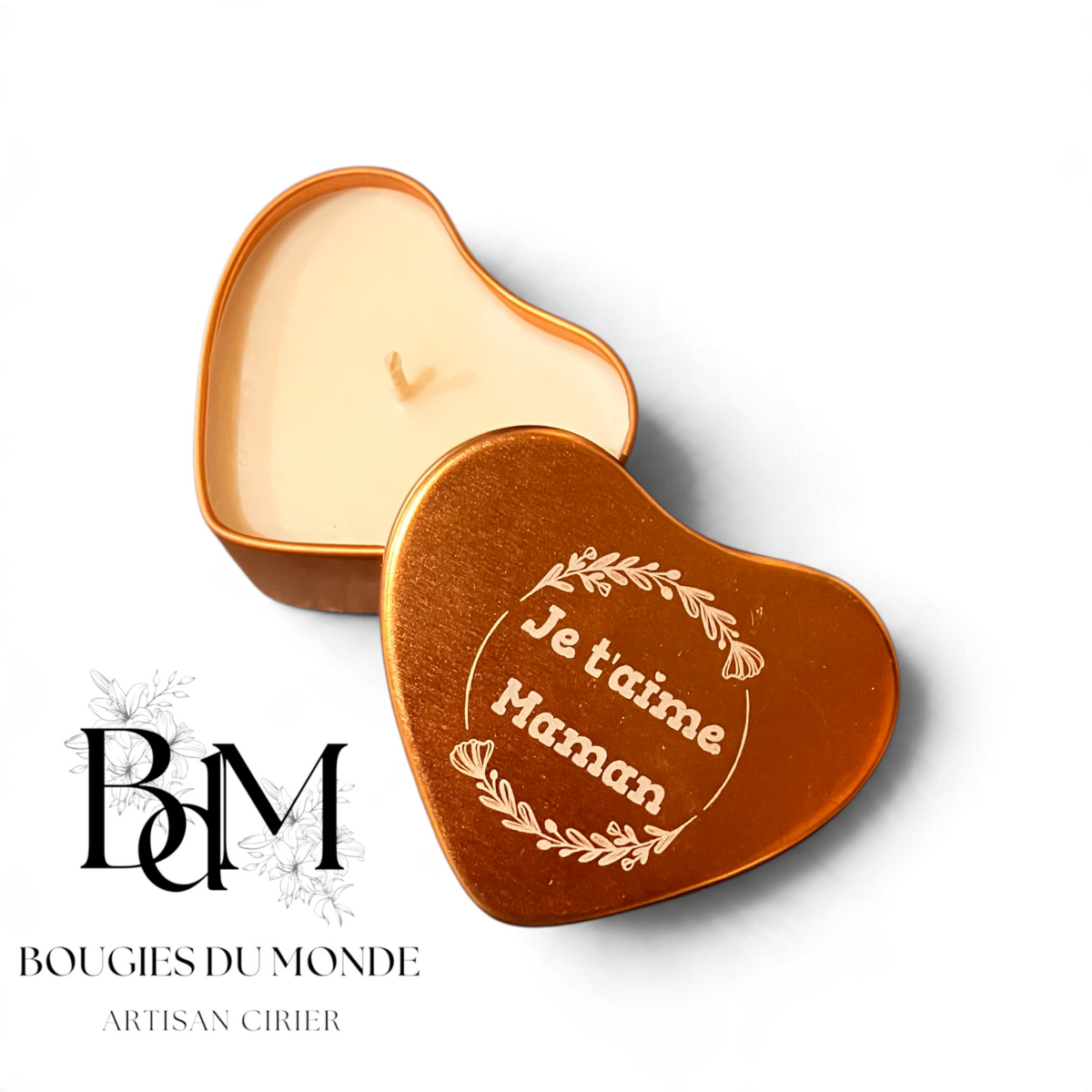 Bougie gravée  personnalisée -  noël - mariage - anniversaire - cadeaux entreprises - Bougies du Monde