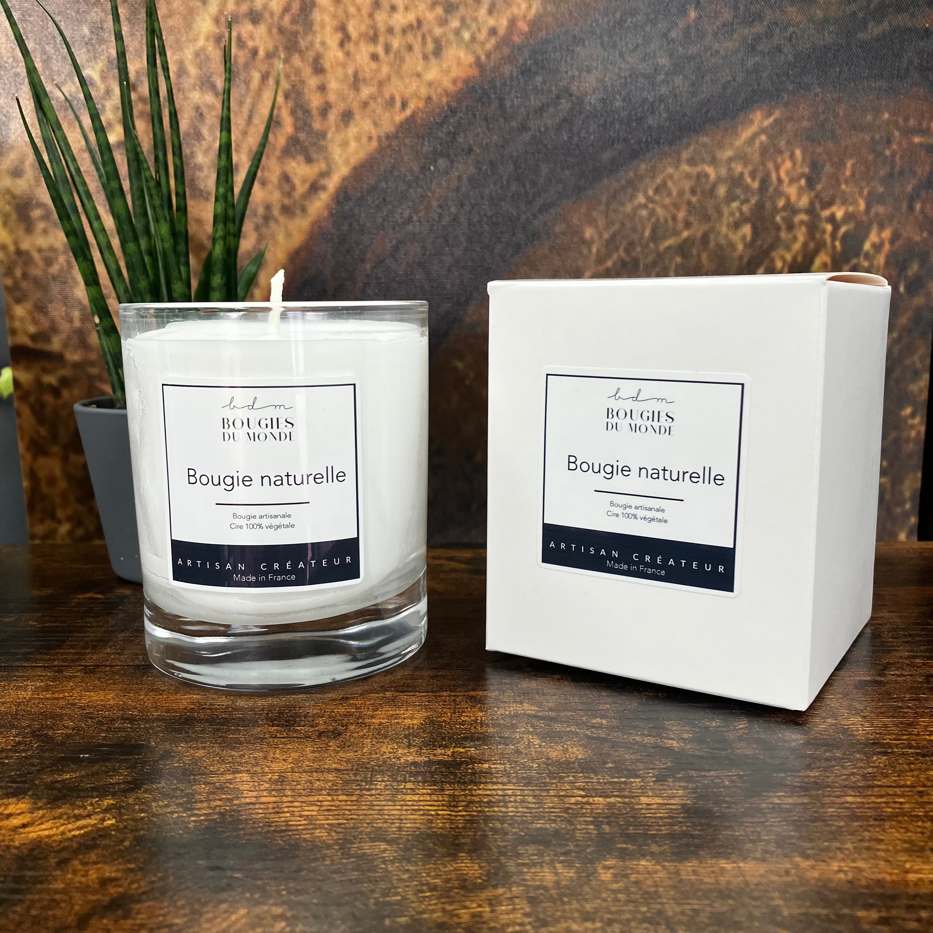 Bougie naturelle sans parfum - Verre 230ml