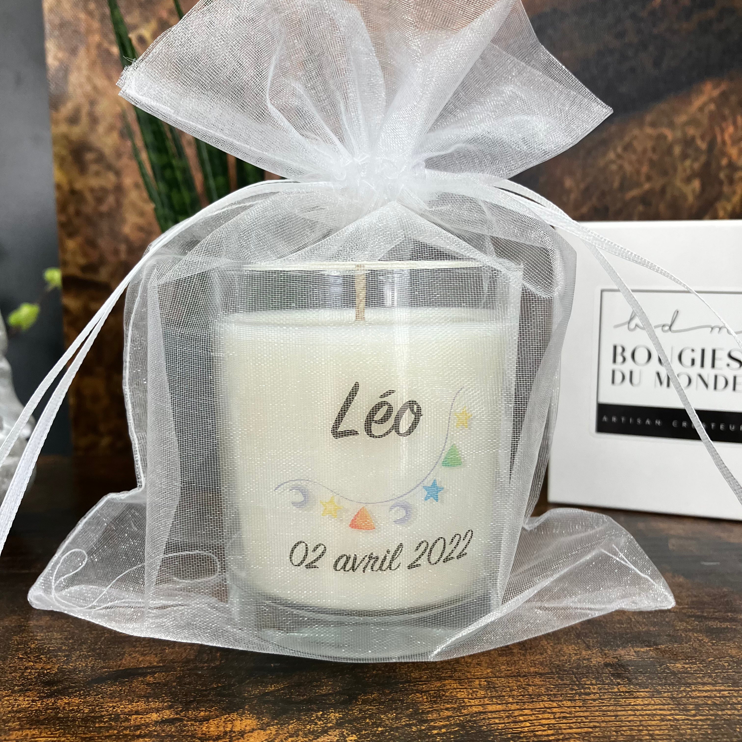 Bougie personnalisée Cadeaux de naissance
