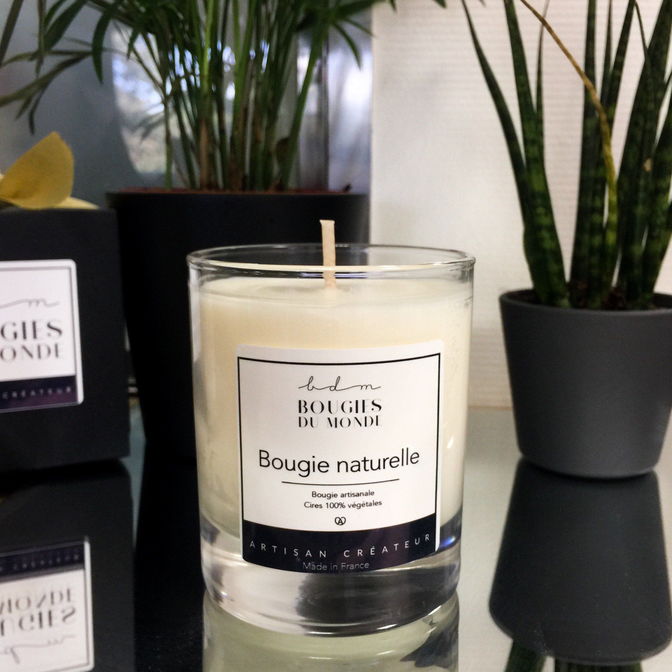 Bougie naturelle sans parfum - Verre 230ml