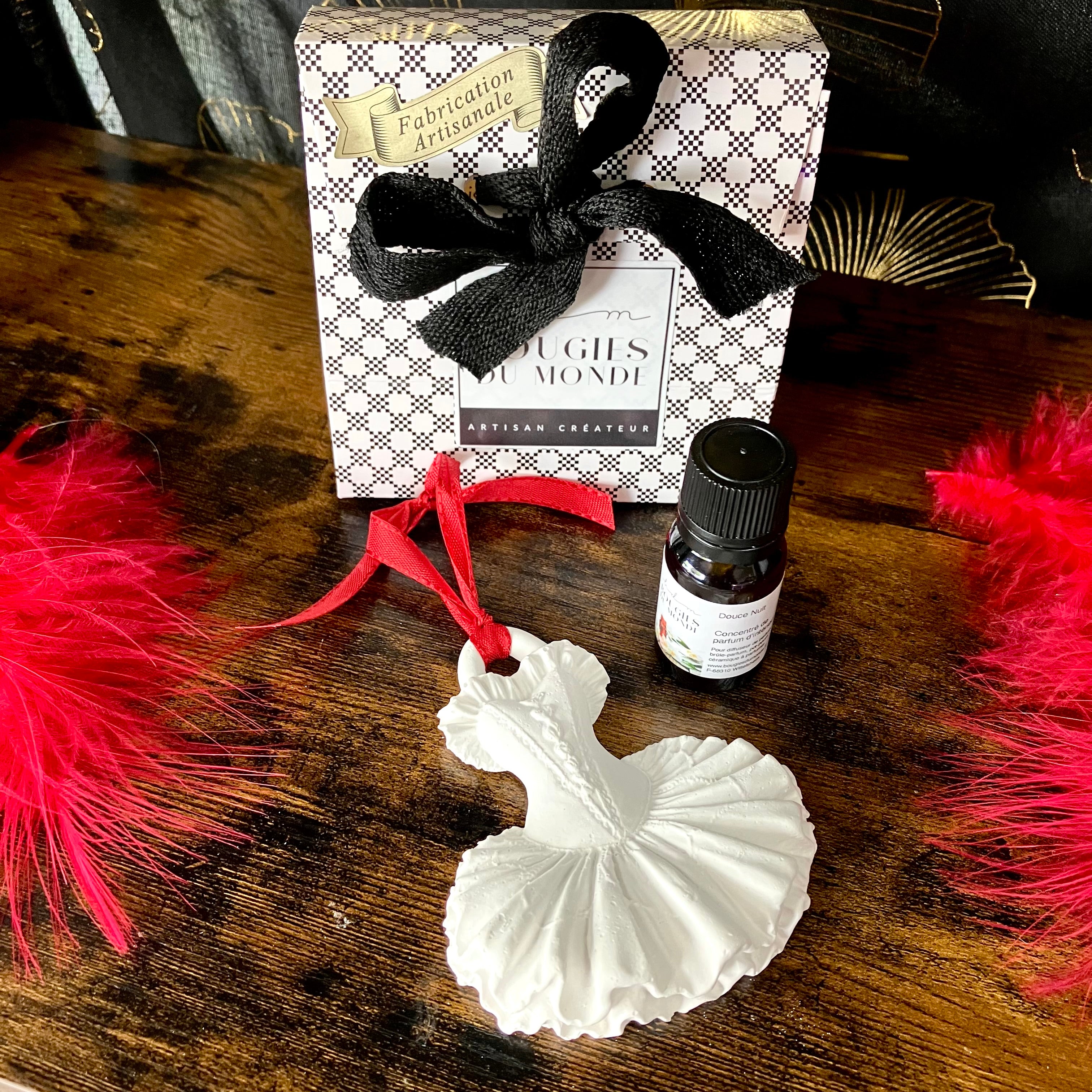 Coffret cadeau céramique parfumée Ma petite robe blanche